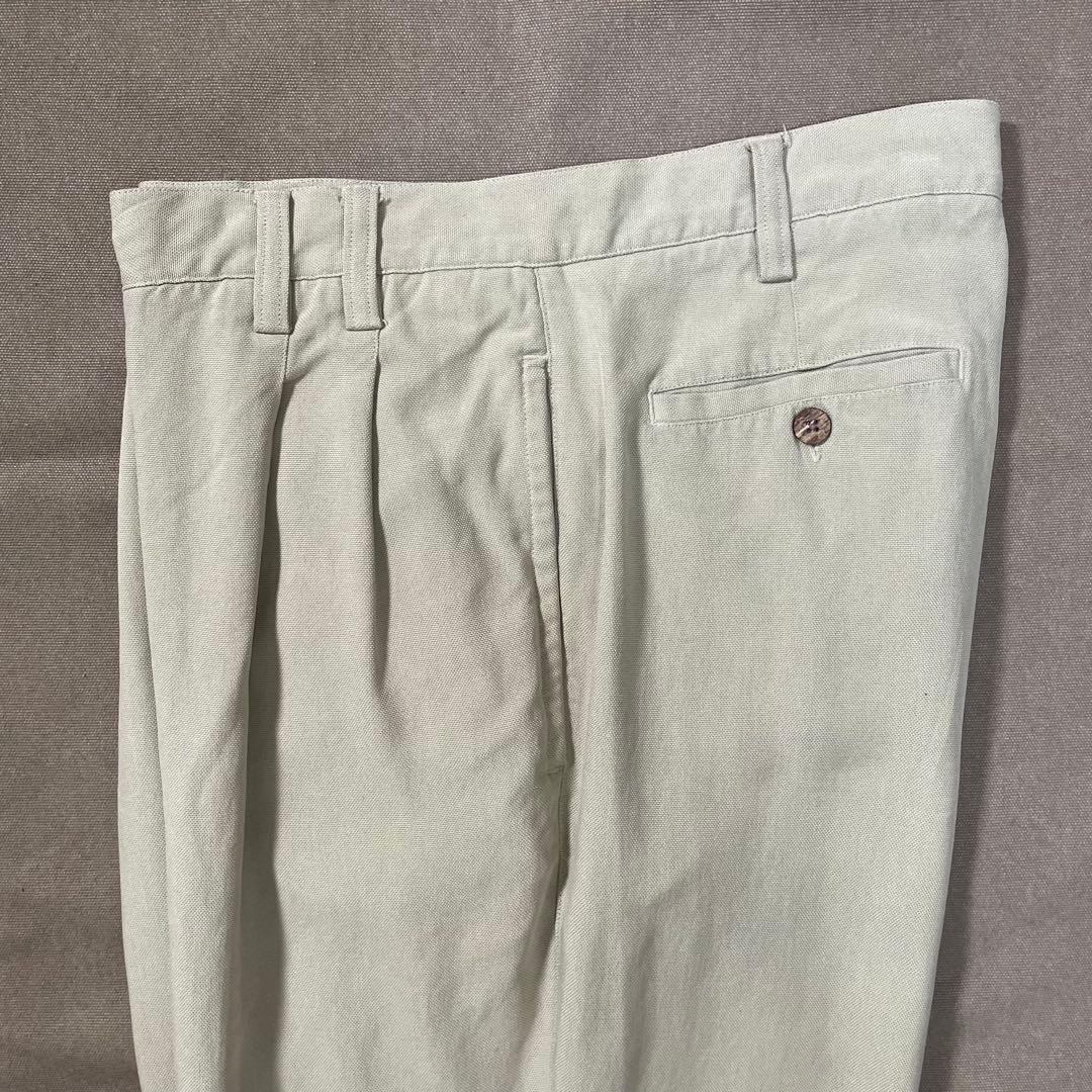 90s トミーバハマ シルク 2タック スラックス ビンテージ usa old