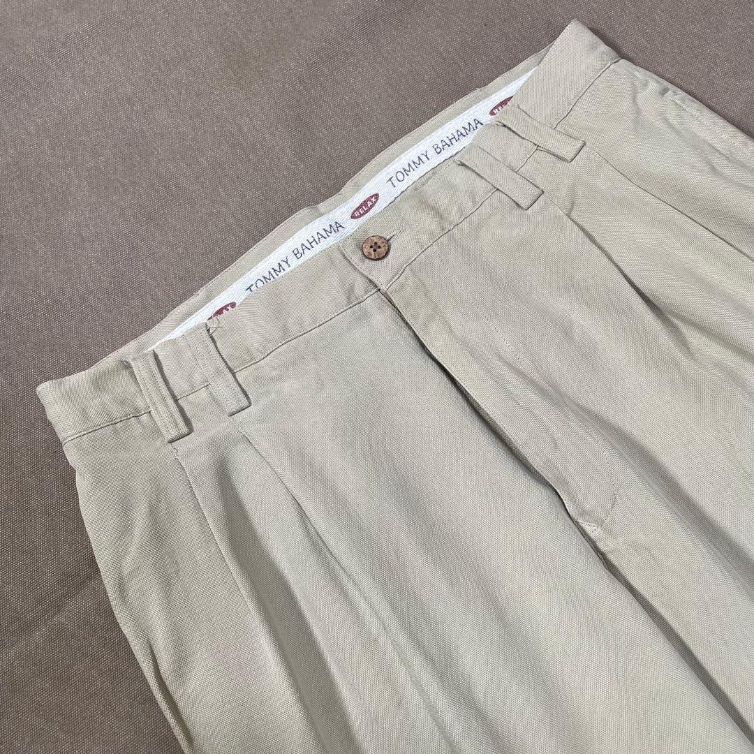 90s トミーバハマ シルク 2タック スラックス ビンテージ usa old