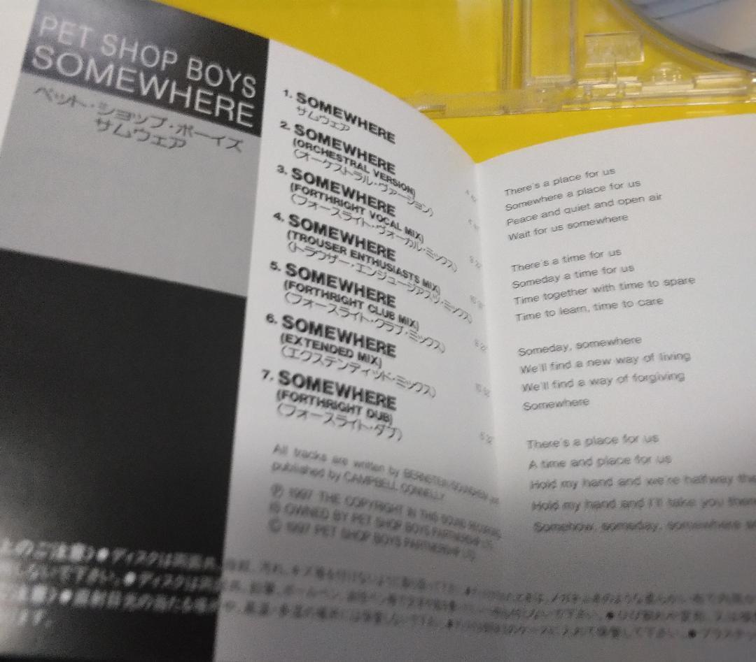 洋楽 somewhere pet shop boys seven version