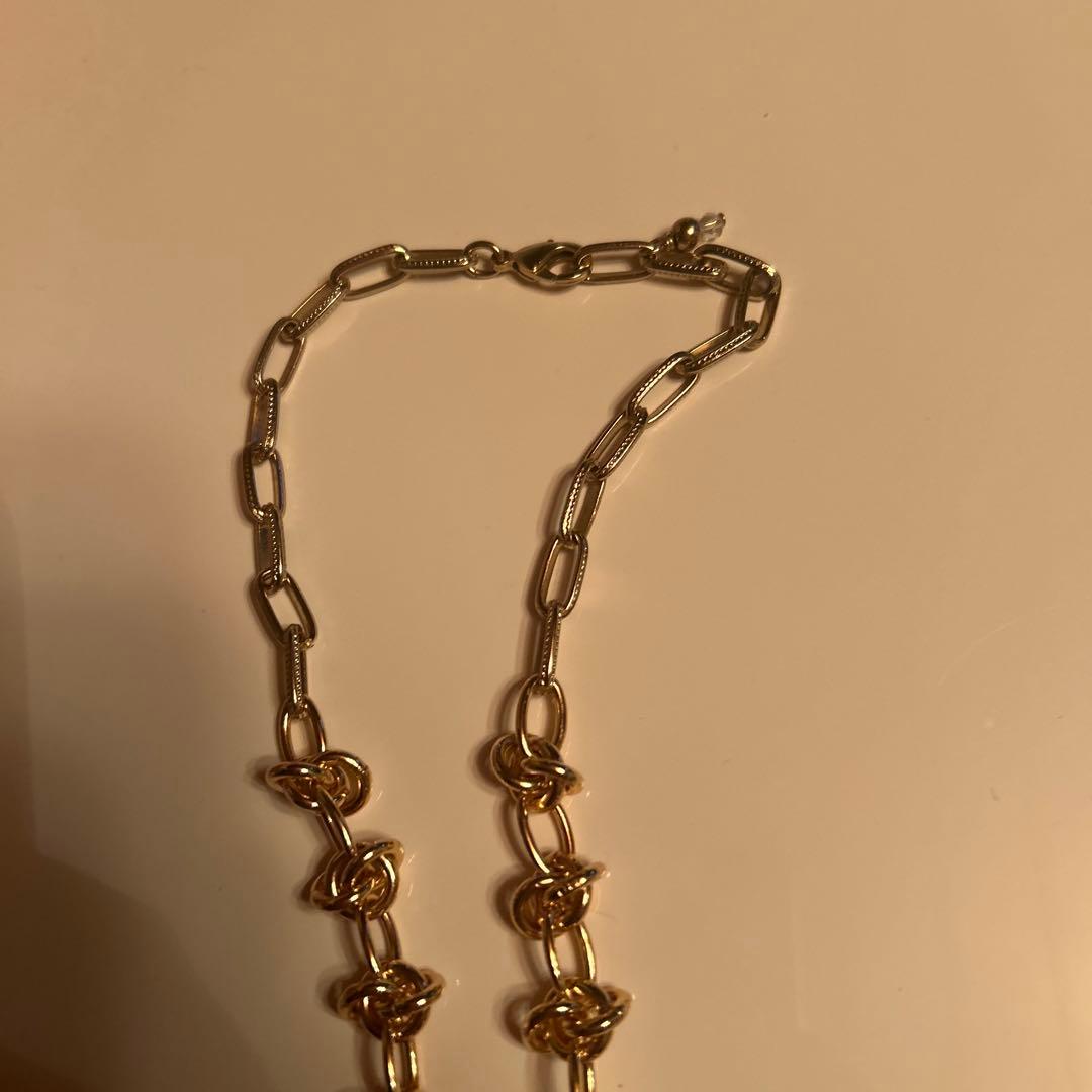 ハート型クリスタルネックレス　クリア