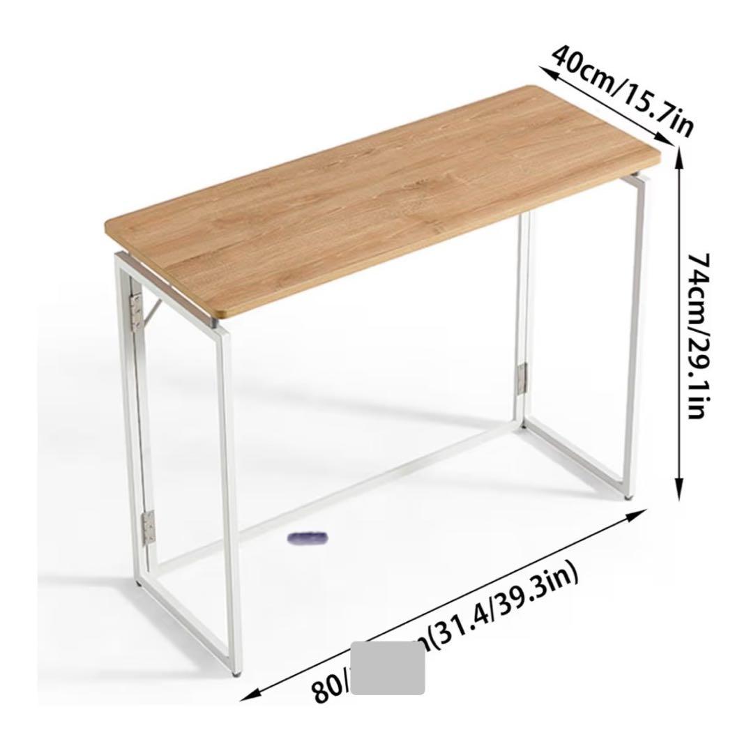 木製折りたたみデスク パソコンデスク 多機能 80x40cm