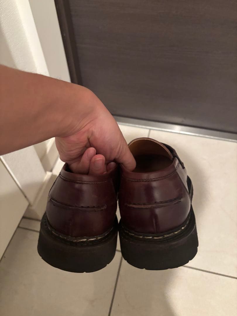 ダークブラウン レザー ローファー