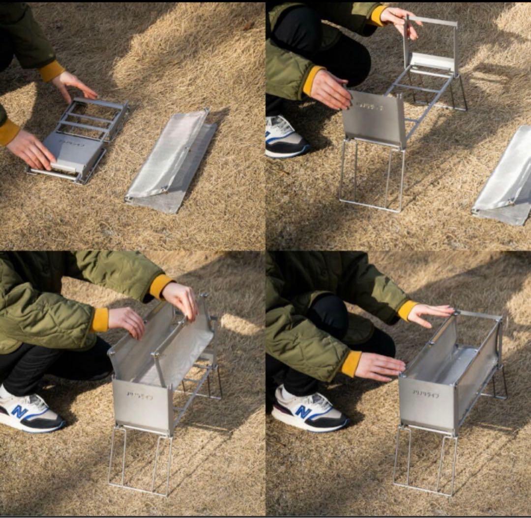 ノリノリライフ　ヨコナガメッシュ焚き火台、スライドゴトクセット