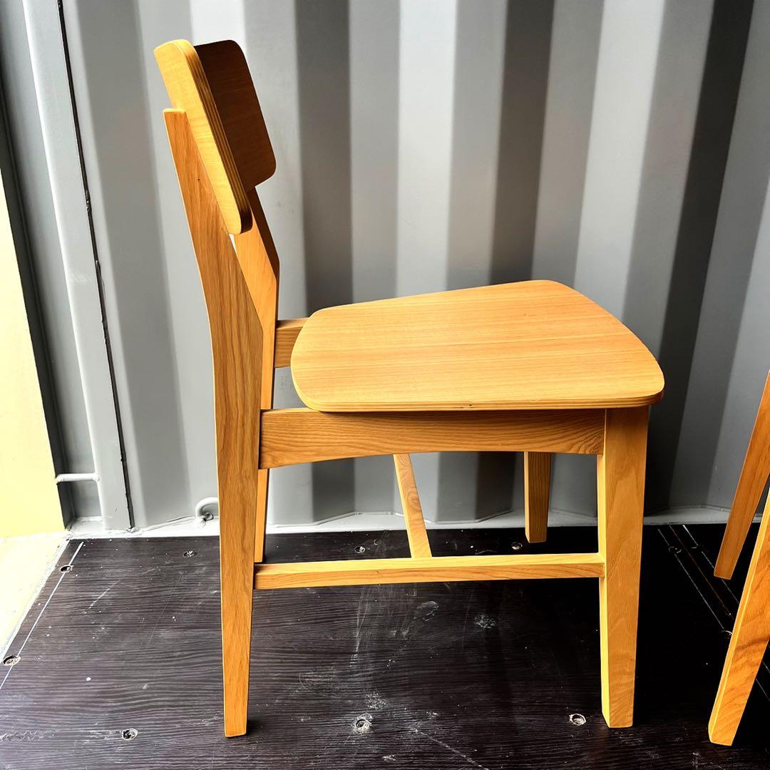 取付無料！フランフラン コムンチェア 北欧風天然木ナチュラルダイニングチェア２脚