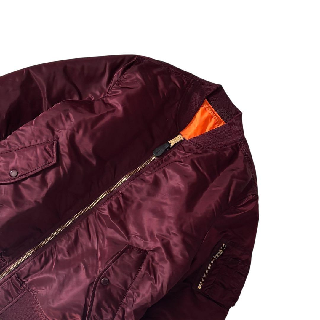 USA製 ALPHA【XL】MA-1 フライトジャケット ワインレッド