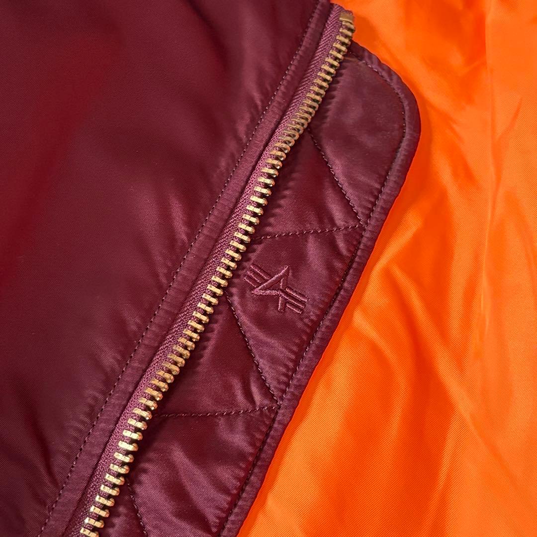 USA製 ALPHA【XL】MA-1 フライトジャケット ワインレッド