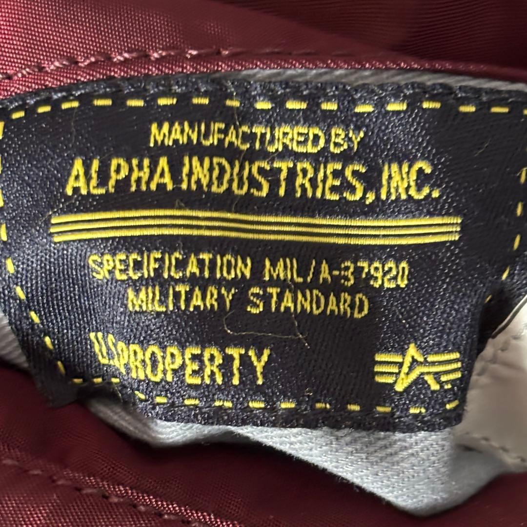 USA製 ALPHA【XL】MA-1 フライトジャケット ワインレッド