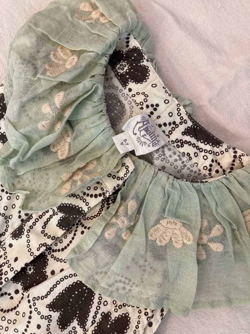 apolina 花柄ノースリーブワンピース 5〜7y