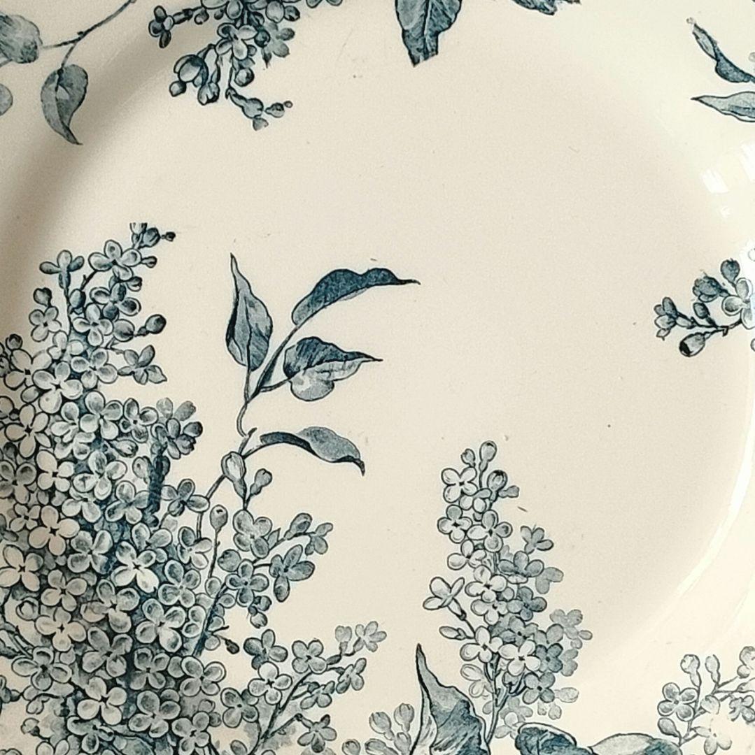 希少　美品　ジアン　LILAS 　平皿D　フランスアンティーク