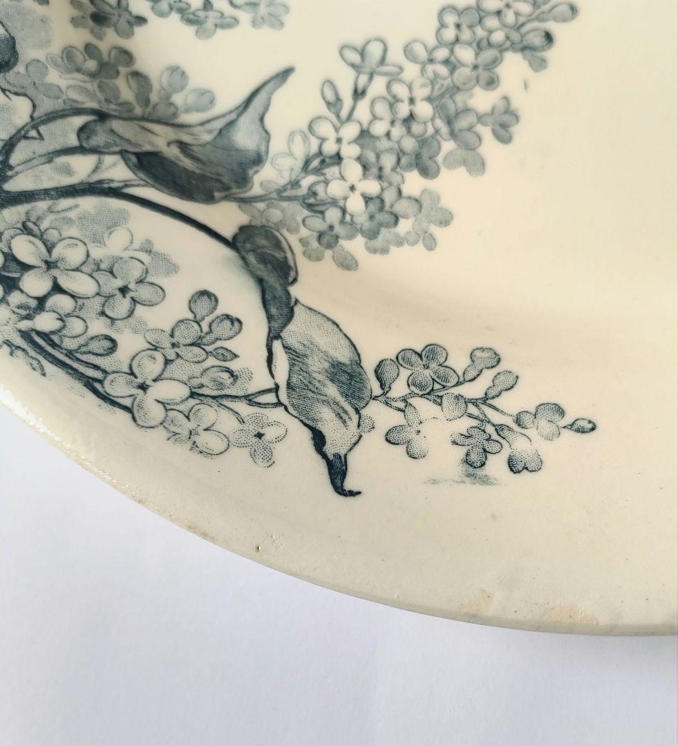 希少　美品　ジアン　LILAS 　平皿D　フランスアンティーク