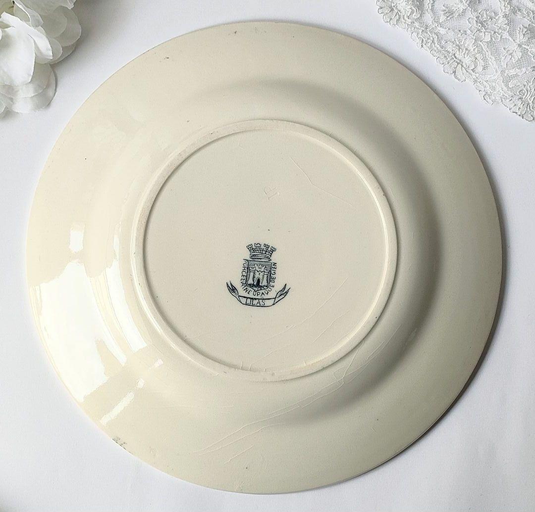 希少　美品　ジアン　LILAS 　平皿D　フランスアンティーク