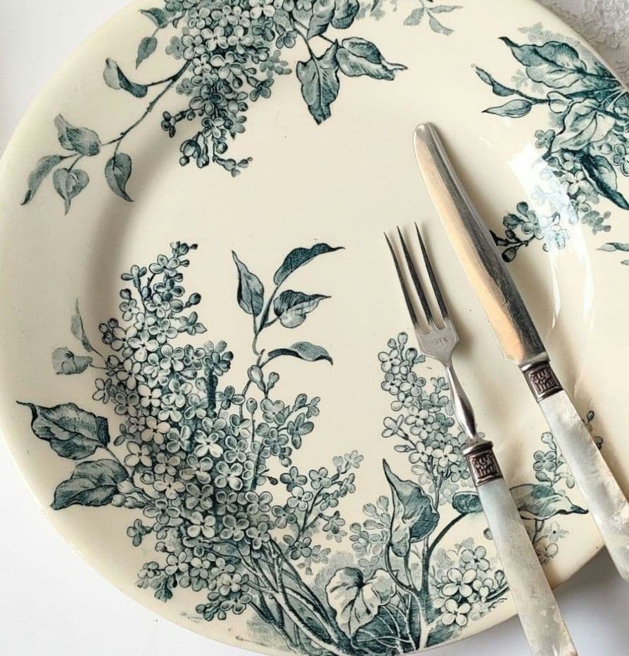 希少　美品　ジアン　LILAS 　平皿D　フランスアンティーク