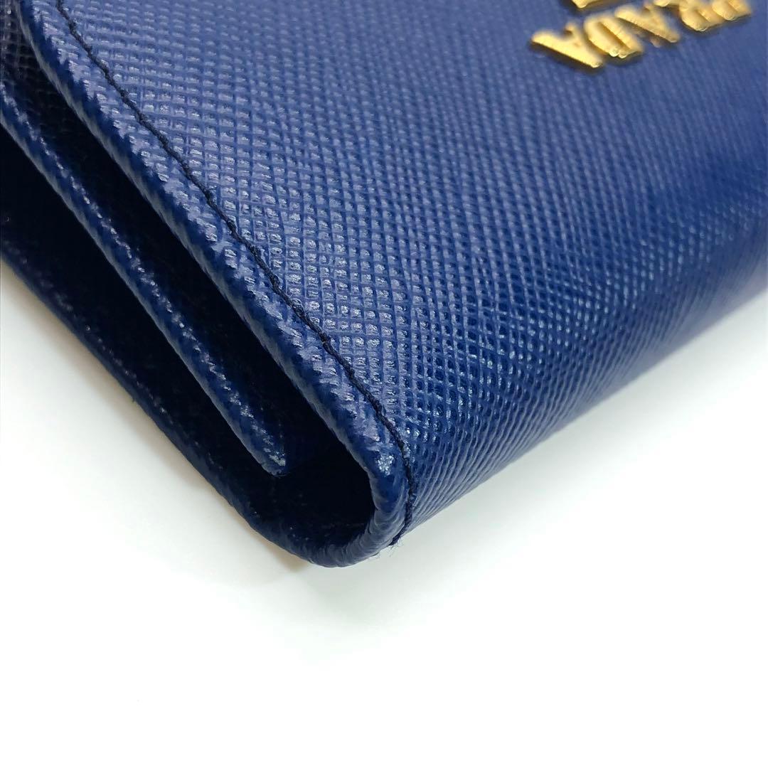 【saki様】未使用級✨箱付 プラダ サフィアーノレザー 6連キーケース ブルー