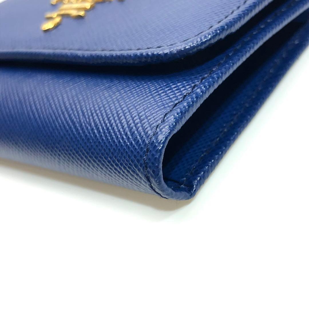 【saki様】未使用級✨箱付 プラダ サフィアーノレザー 6連キーケース ブルー