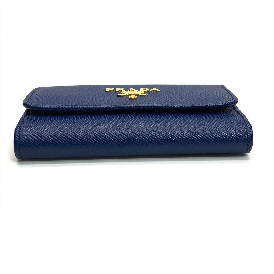 【saki様】未使用級✨箱付 プラダ サフィアーノレザー 6連キーケース ブルー