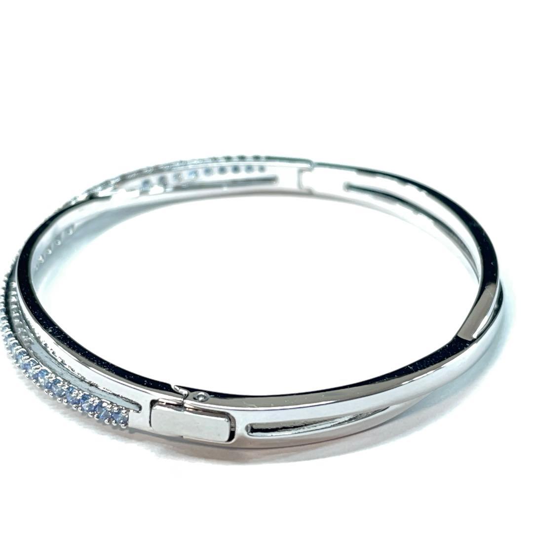 4024 スワロフスキー クリスタルバングル ダブル サイズS ストーン