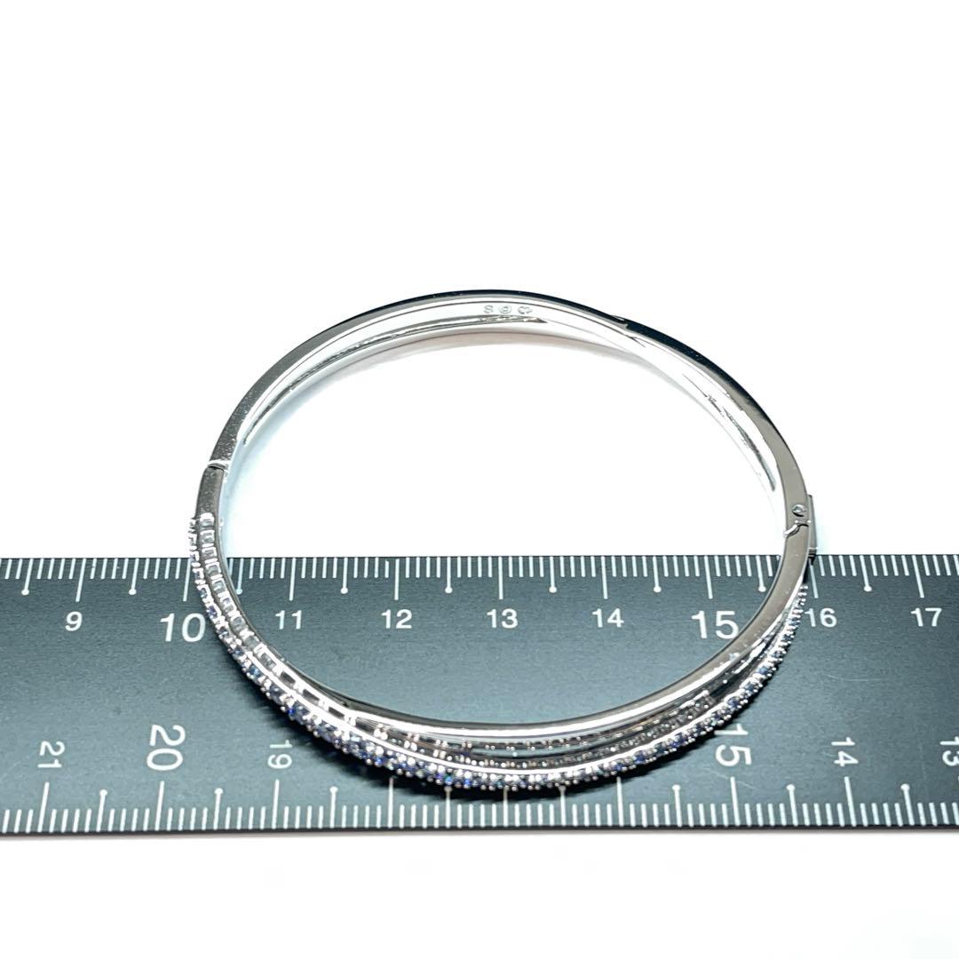 4024 スワロフスキー クリスタルバングル ダブル サイズS ストーン