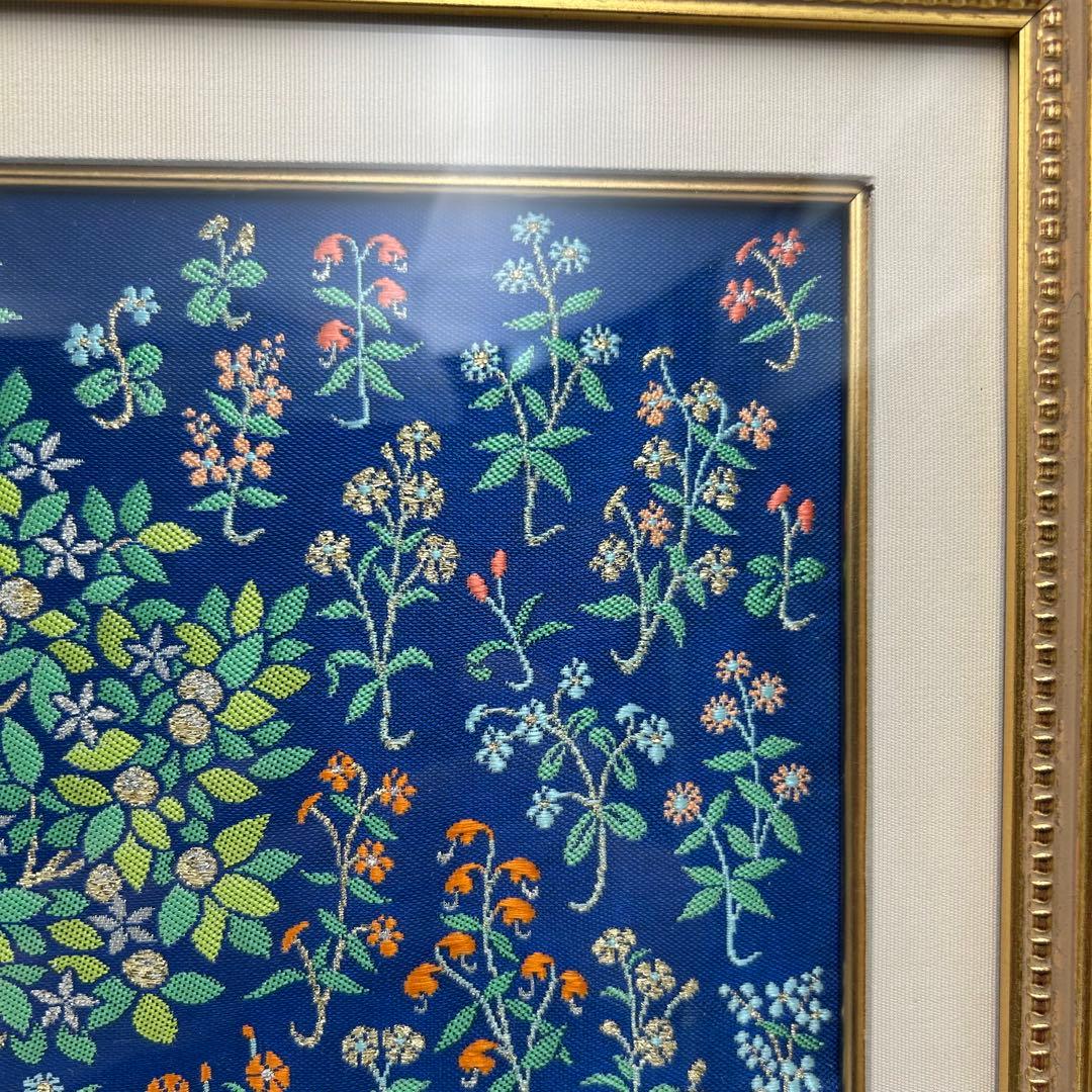 【三代　龍村平蔵　クリュニイの兎】龍村美術織物　壁掛額　共箱　旅館　客室　豪華