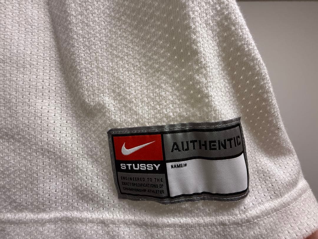 STUSSY x NIKE DRY FIT MESH JERSEY ホワイト M