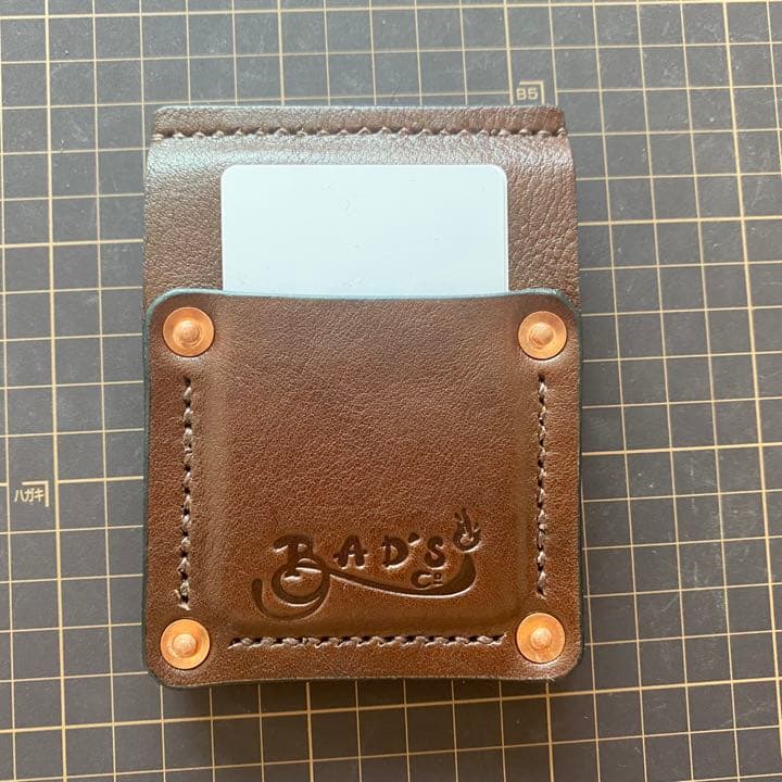 牛革　レザー　財布　マネークリップ　ヴィンテージ　二つ折　レトロ