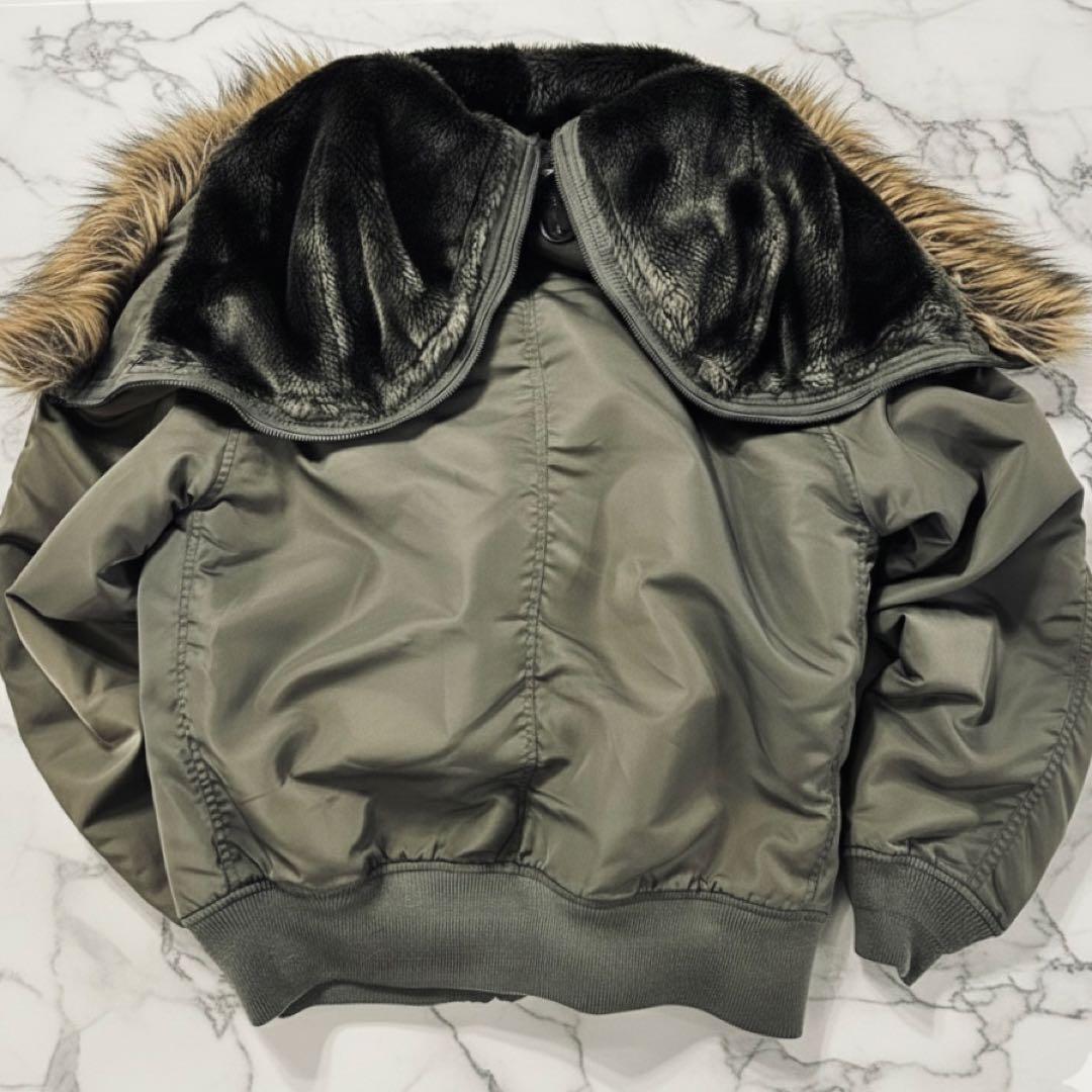 美品■AVIREX【M】N2B フライトジャケット 90s ファー 短丈 Y2K