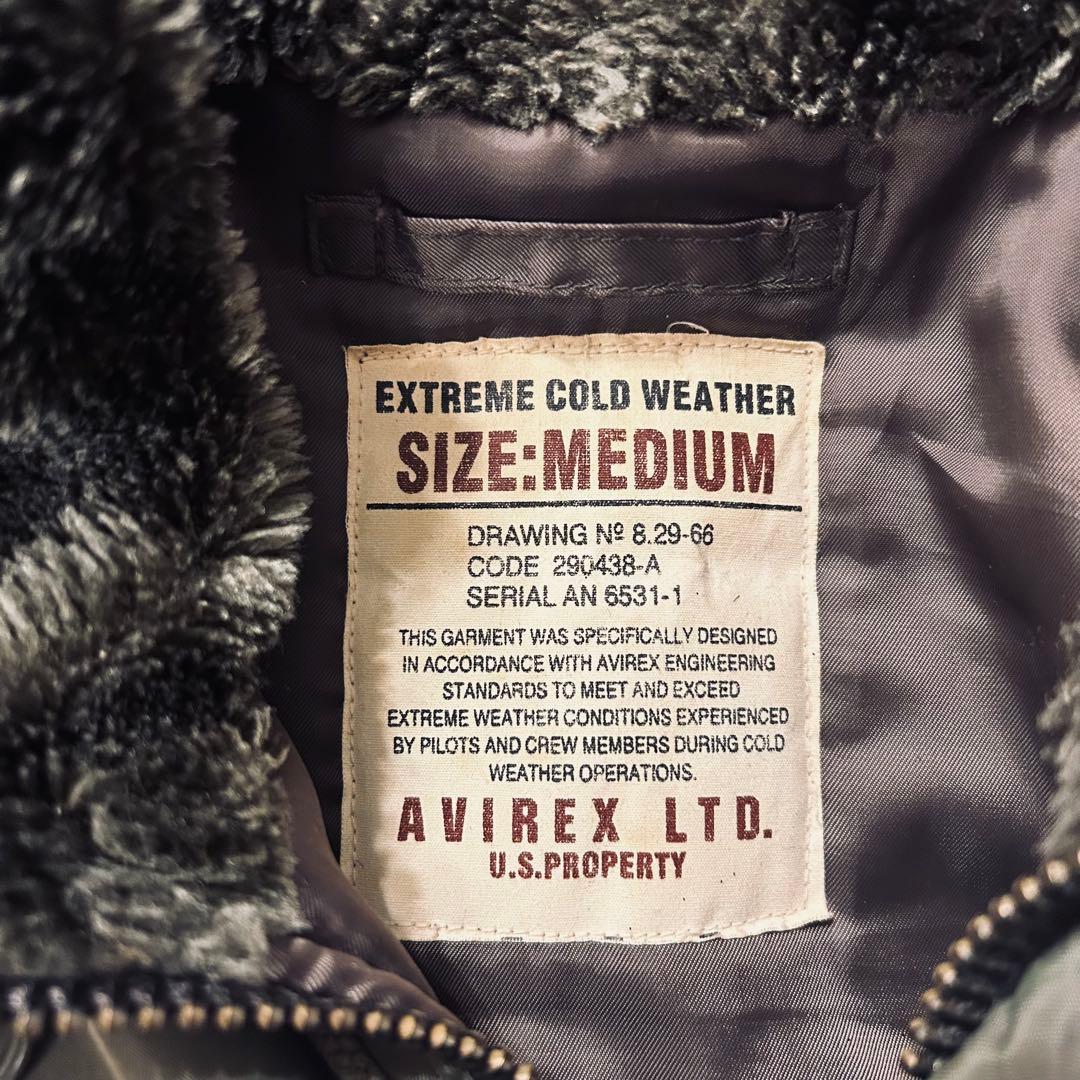 美品■AVIREX【M】N2B フライトジャケット 90s ファー 短丈 Y2K