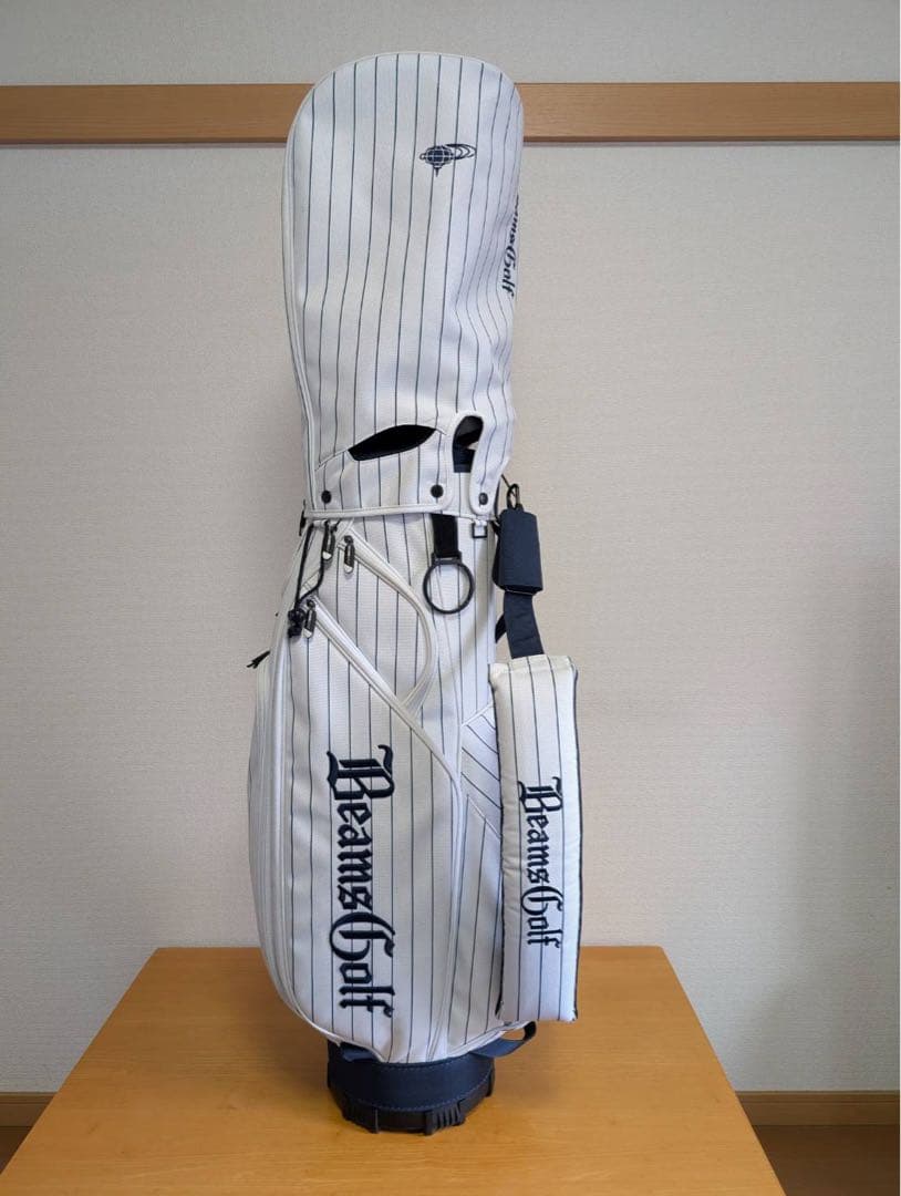 BEAMS GOLF ピンストライプ エイトハーフ キャディバッグ