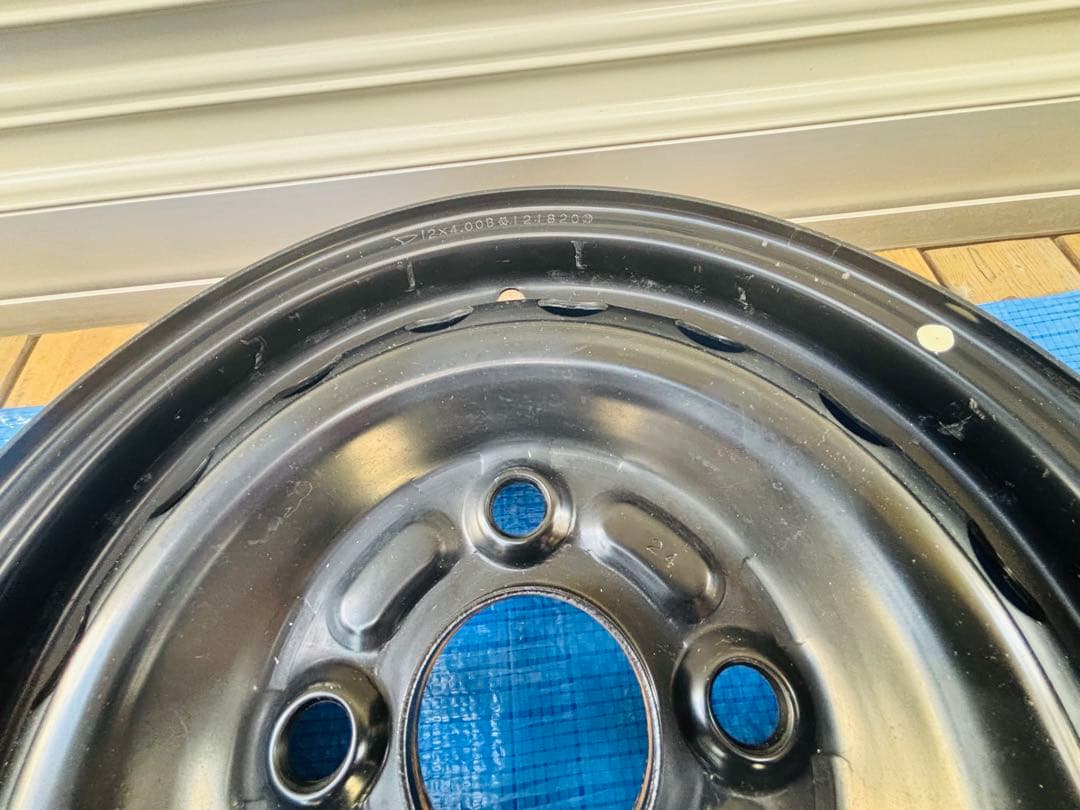 【本日まで】 純正 12インチ 鉄ホイール 4本セット 黒 軽バン 箱バン