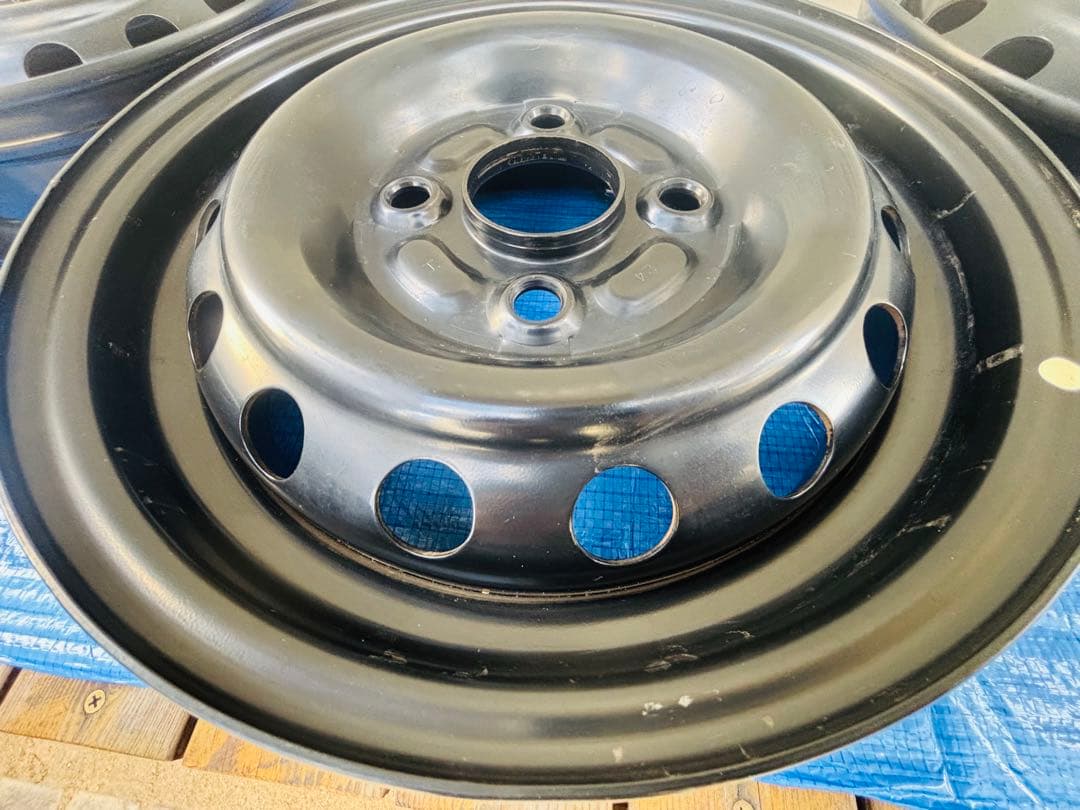 【本日まで】 純正 12インチ 鉄ホイール 4本セット 黒 軽バン 箱バン