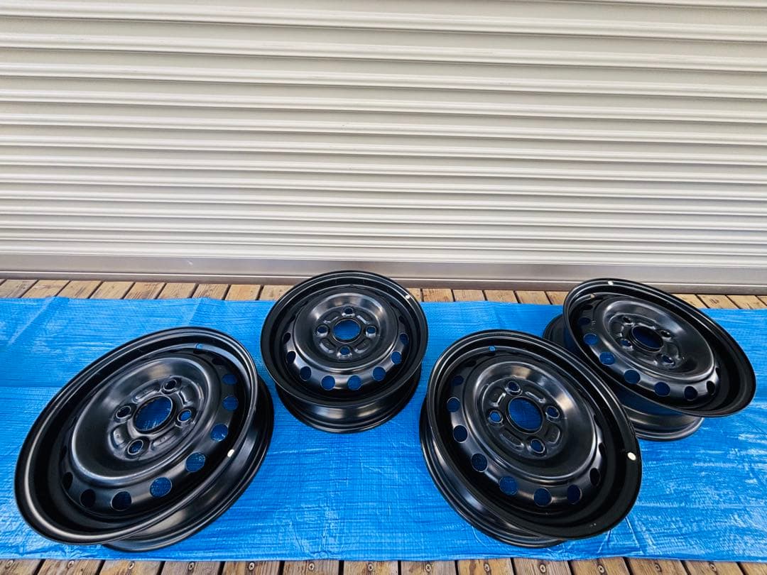 【本日まで】 純正 12インチ 鉄ホイール 4本セット 黒 軽バン 箱バン