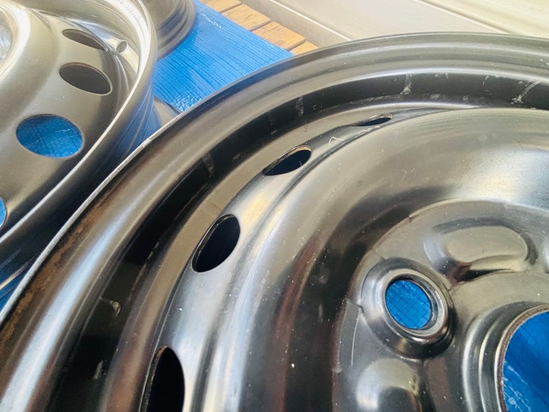 【本日まで】 純正 12インチ 鉄ホイール 4本セット 黒 軽バン 箱バン