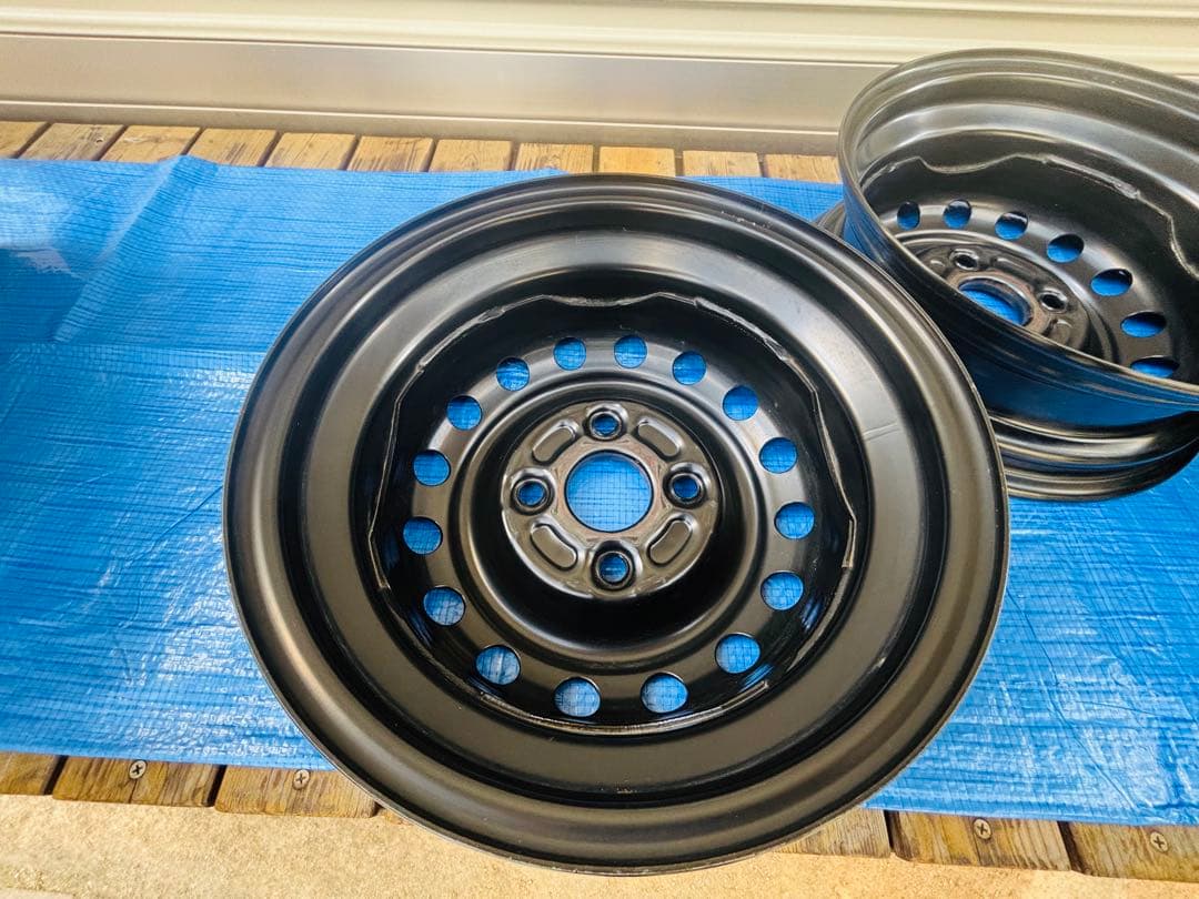 【本日まで】 純正 12インチ 鉄ホイール 4本セット 黒 軽バン 箱バン