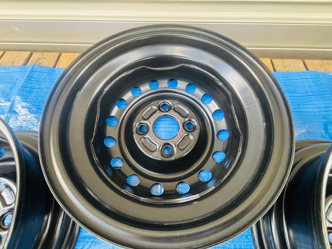 【本日まで】 純正 12インチ 鉄ホイール 4本セット 黒 軽バン 箱バン