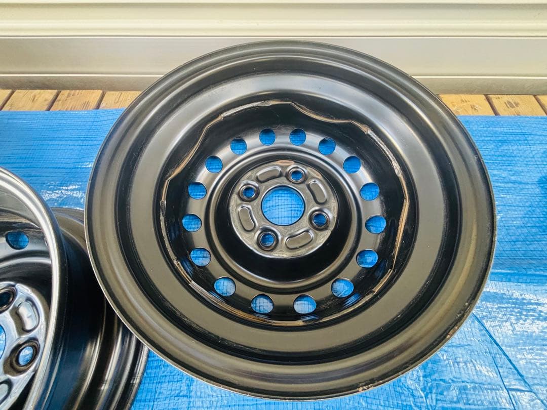 【本日まで】 純正 12インチ 鉄ホイール 4本セット 黒 軽バン 箱バン