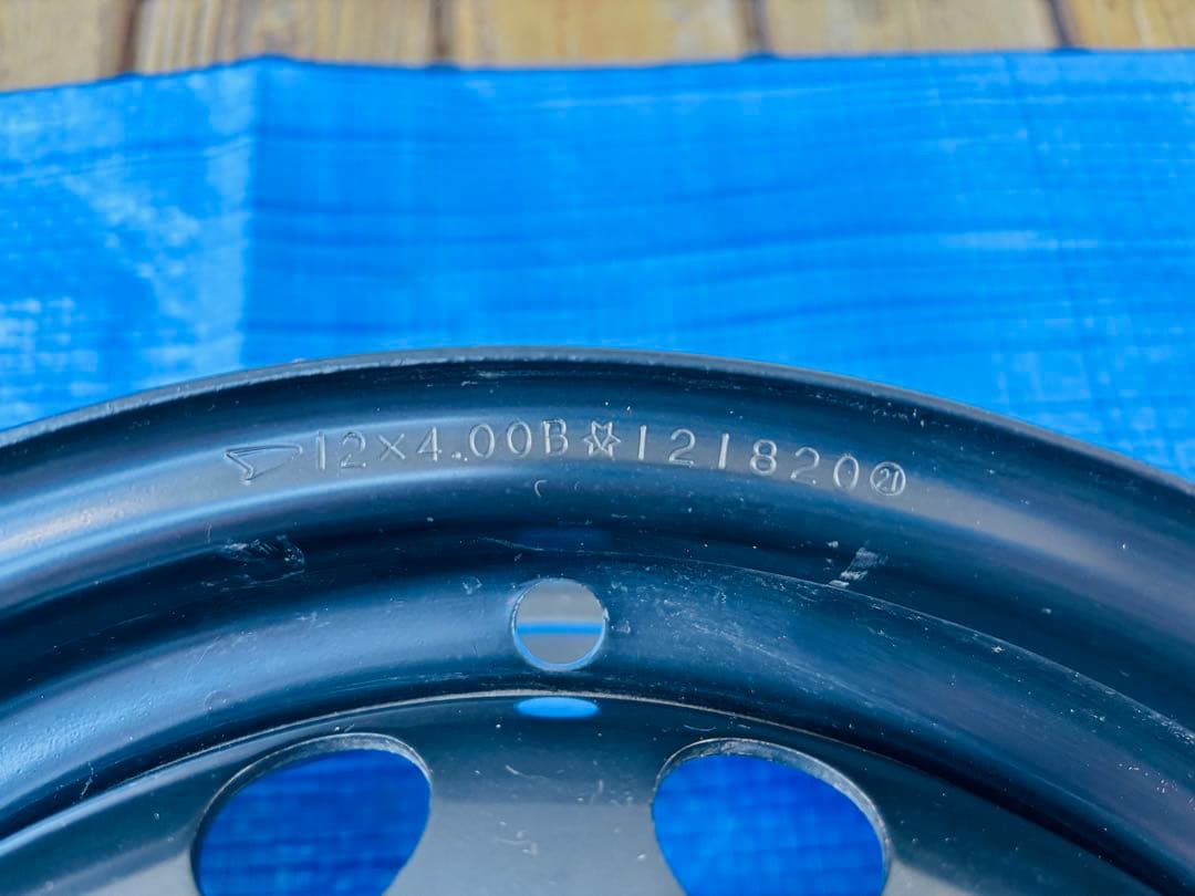 【本日まで】 純正 12インチ 鉄ホイール 4本セット 黒 軽バン 箱バン