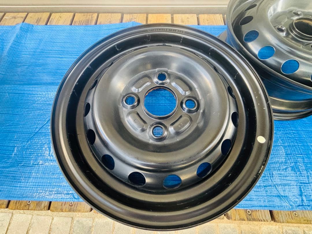 【本日まで】 純正 12インチ 鉄ホイール 4本セット 黒 軽バン 箱バン