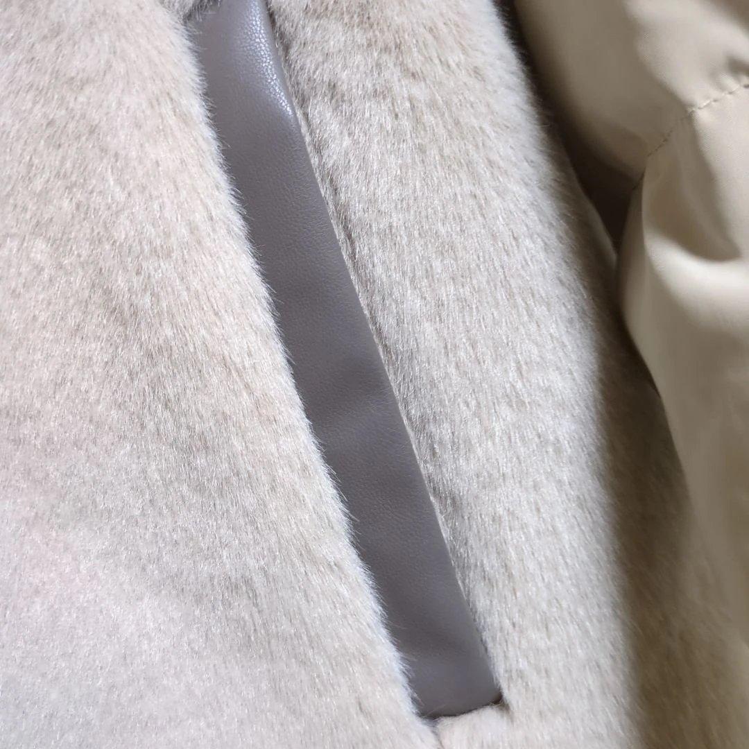 PINORE ファー＆ダウンフードジャケット