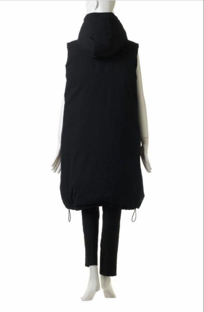 【クリーニング済】カレンソロジー ロングダウンベスト　ブラック