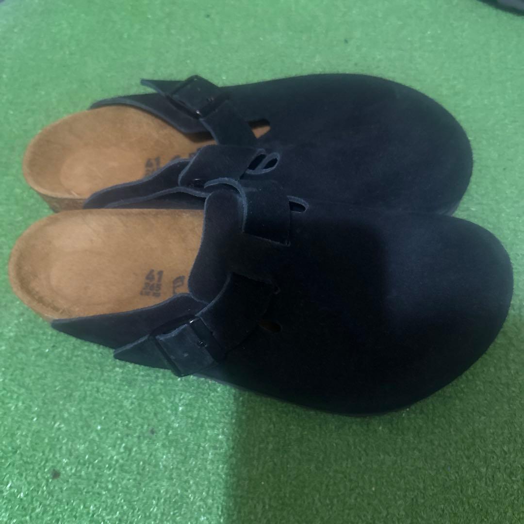 ビルケンシュトック メンズ サンダル ボストン スエードレザーブラック