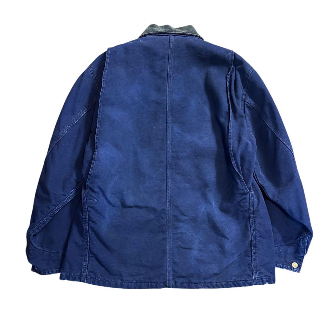 激レア 80s 90s カーハート チョアコート ネイビー 裏地キルティング L