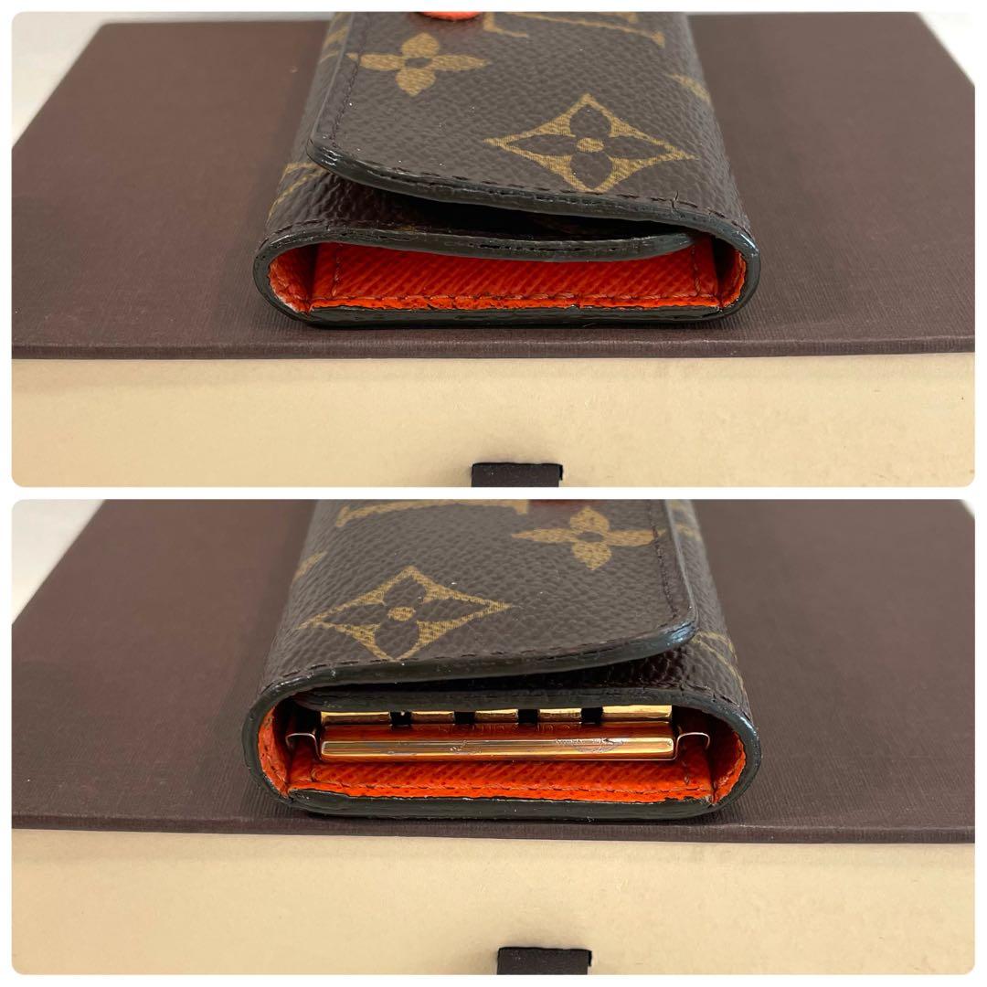 美品　付属品　キーケース　モノグラム　ミュルティクレ4 オレンジ