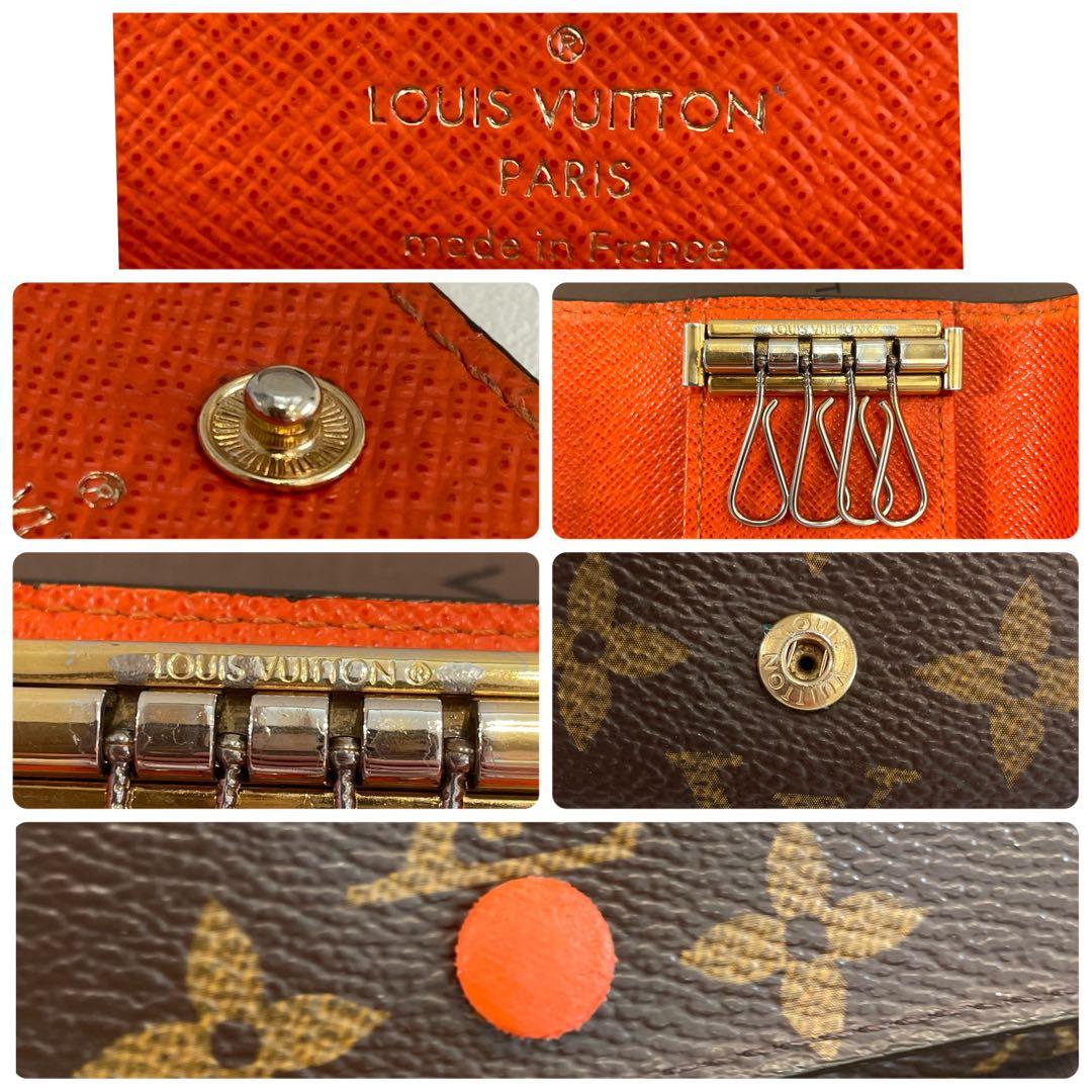 美品　付属品　キーケース　モノグラム　ミュルティクレ4 オレンジ