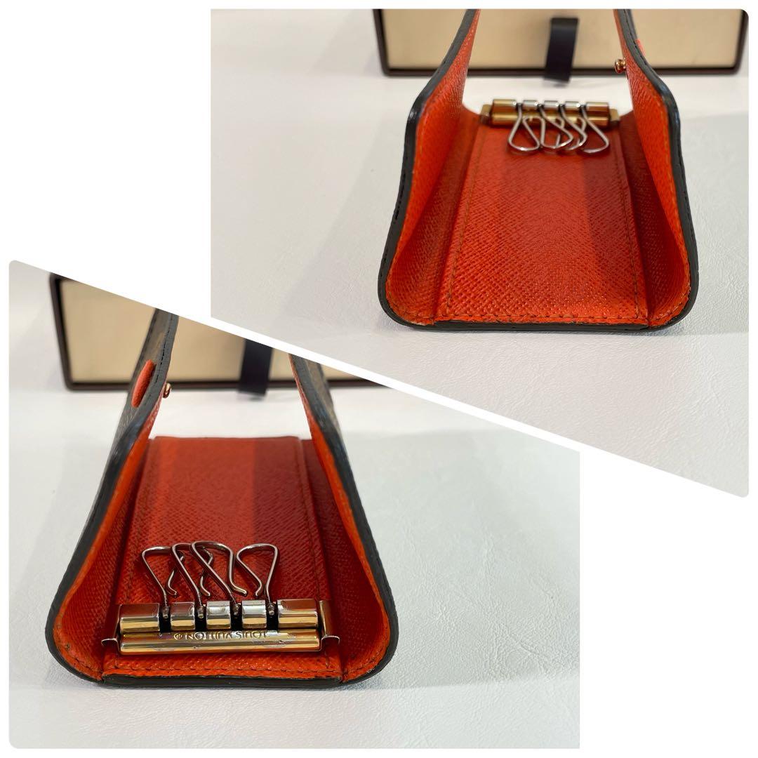 美品　付属品　キーケース　モノグラム　ミュルティクレ4 オレンジ
