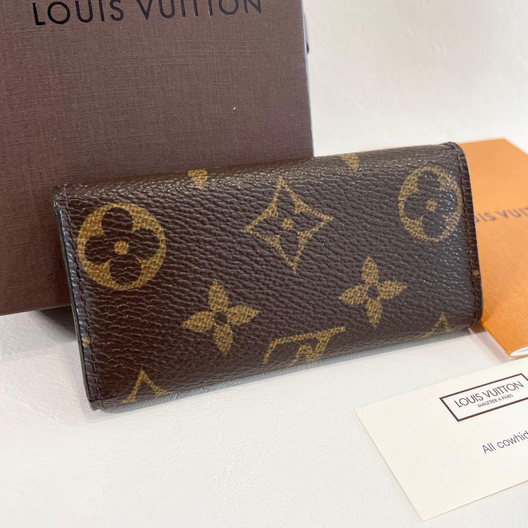 美品　付属品　キーケース　モノグラム　ミュルティクレ4 オレンジ