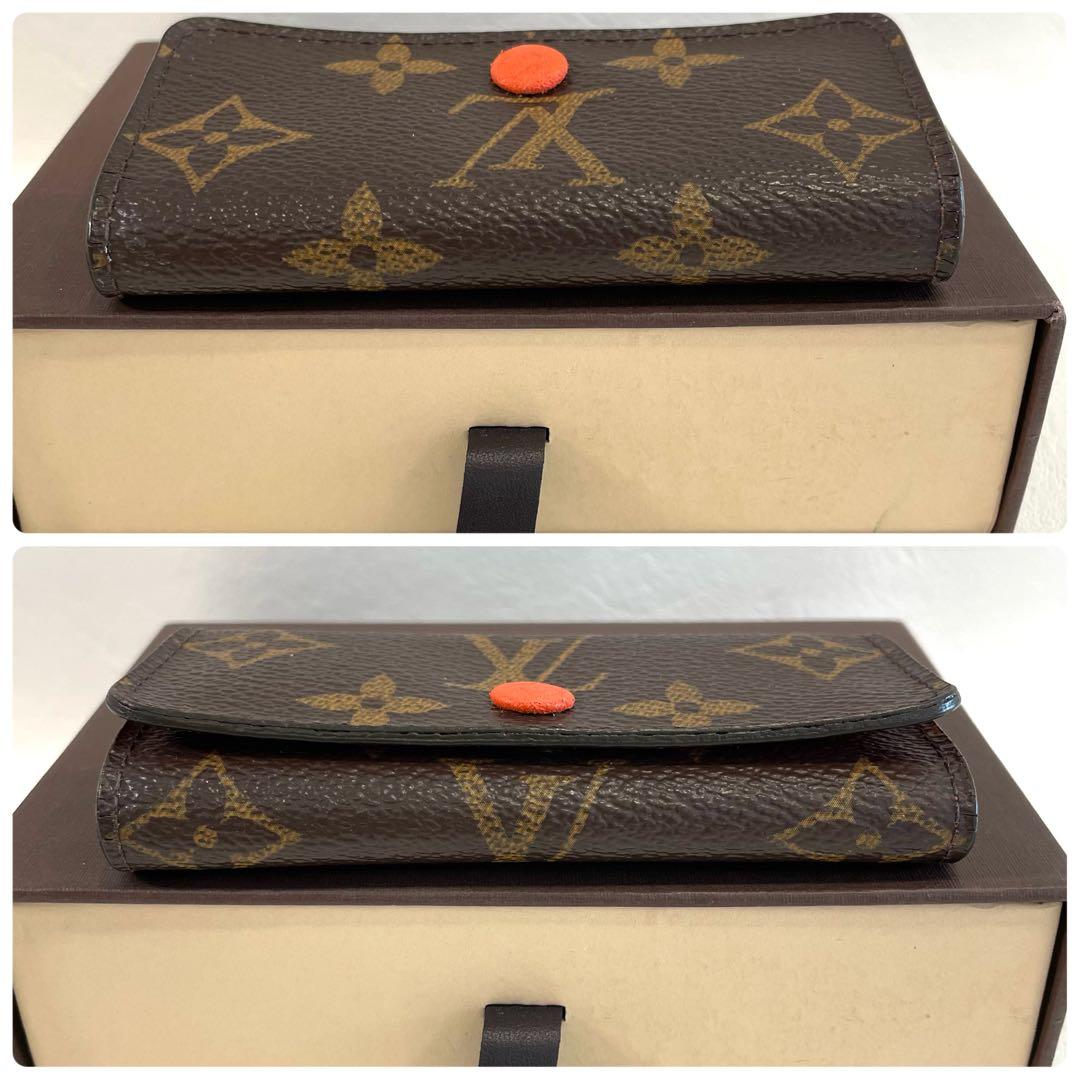 美品　付属品　キーケース　モノグラム　ミュルティクレ4 オレンジ
