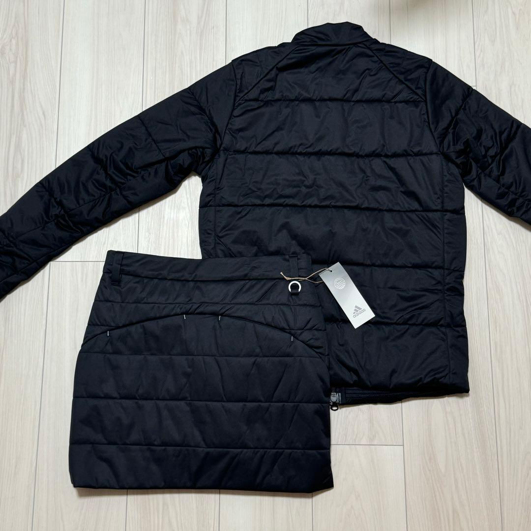 新品 アディダス セットアップ 中綿　ジャケット　スカート　秋冬 ダウン 黒