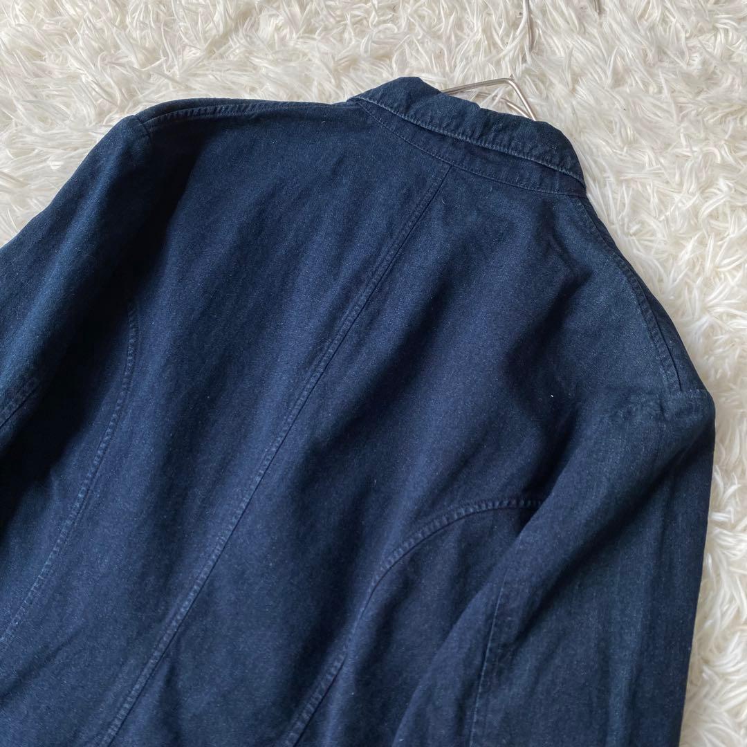45R インディゴ染め ジャケット ネイビー 刺繍ロゴ サイズ3