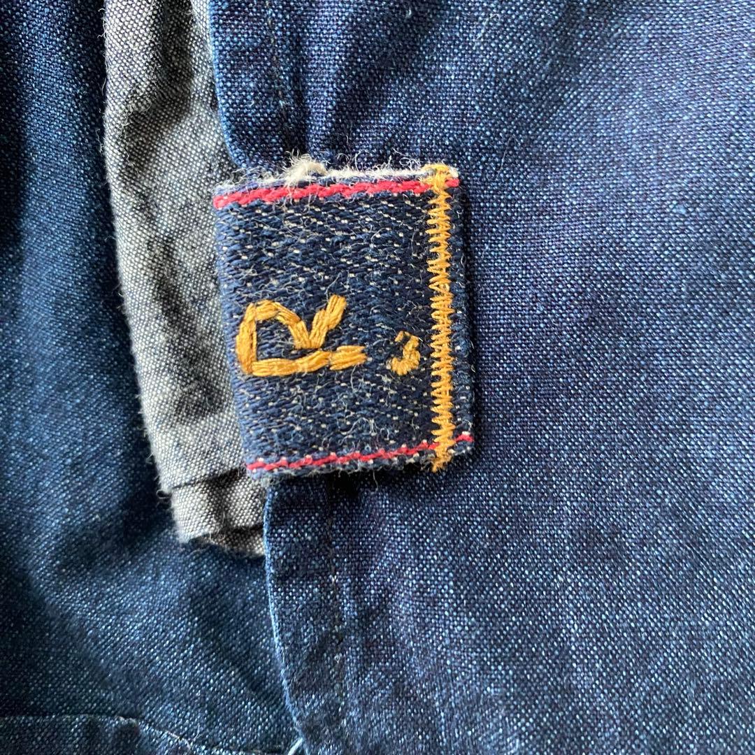 45R インディゴ染め ジャケット ネイビー 刺繍ロゴ サイズ3