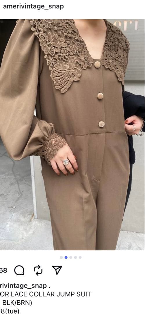 サロペット・オーバーオール・オールインワン AMERI SAILOR LACE COLLAR JUMP SUIT