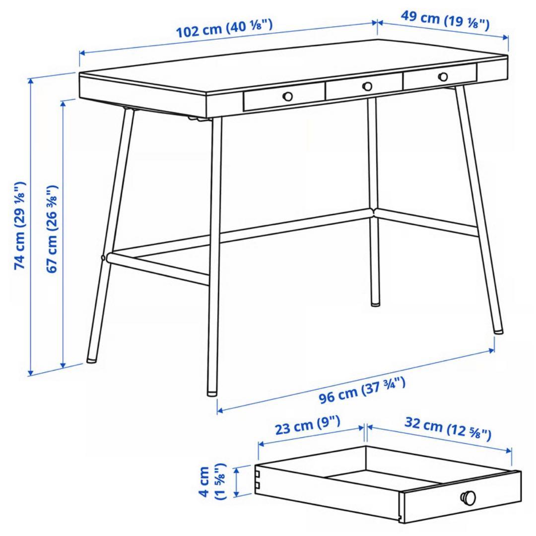 未使用【IKEA/イケア】LILLÅSEN リルオーセン デスク　※組み立て有